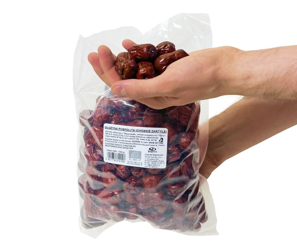 Głożyna ekologiczna (chińskie daktyle Jujube) 1 kg
