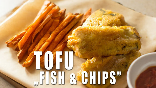 Tofu "Fish and Chips" z frytkami z batatów [wideo] | Przepis na tofu